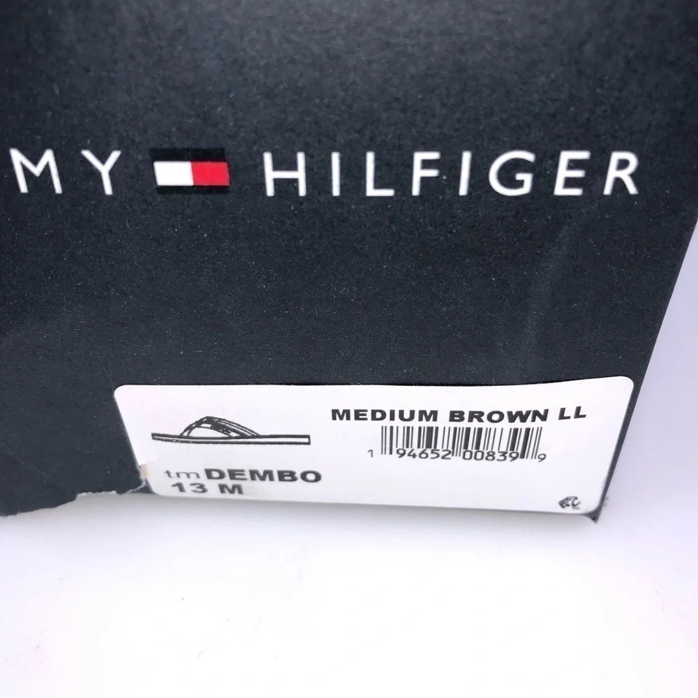 Tommy Hilfiger Dembo Mens Flip Flop Sandals Size 13 Brown Stylish & Comfortable